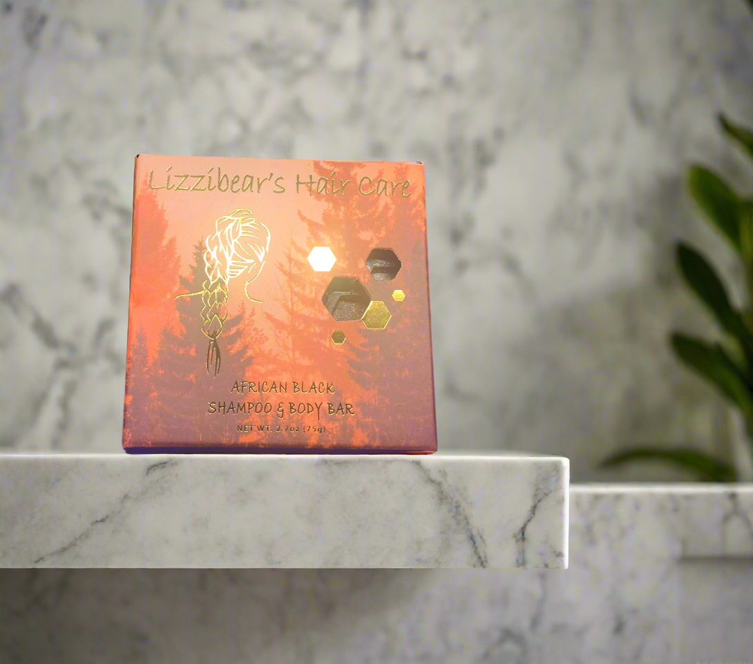 Barre de shampooing au savon noir africain
